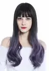 WIG ME UP Wig Women's Wig Long Smooth Fringe Ombre Braun Purple Wig