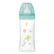 Dodie Anti-Colic Feeding Bottle Plate Teat - +6 Months - 3 Course - "Airplane" - 330ml