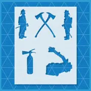 Firefighter Stencil - Reusable - Maltese Cross Fire department