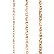 14K Rose Gold Plated Cable Necklace Set by Bead Landing™ 3pc