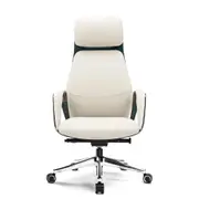 Eureka SERENE Napa Leather Executive Office Chair (Off White)