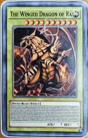 Custom Nostalgic Yugioh Credit Card Skin Sticker Durable Winged Dragon of Ra