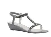 Touch Ups Women's Jazz Wedge Sandal (Pewter,10 W US)