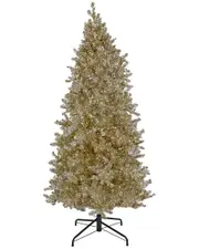National Tree Company 10Ft Pre-Lit Christmas Platinum Metallic Tree