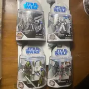 Star Wars The Clone Wars Lot Of 8 Figures Unopened Rex Trooper Jar Jar