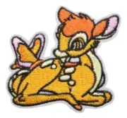 Bambi With Butterfly 2.4 Inches Tall Embroidered Patch