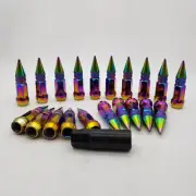 Titanium Lock Wheel Steel Nuts Spike Lug Nuts Set M12x1.5 for Toyota Honda Lexus