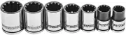 3/8-Inch Drive Universal Socket Set, 7 Piece, Fits SAE and Metric, Size Markings