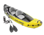 Intex Explorer K2 Inflatable 2 Person Kayak Sport Boat with 2 Oars/Paddles