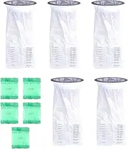 Portable Vomit Bag - 5pcs Round Mouth Vomit Bag | Travel Round Mouth Sickness Bag, Anti-Vomit Bag Motion Sickness Vomit Bag, Safe and Harmless Nausea Bags for Motion Sickness