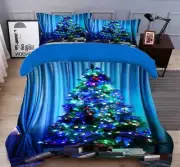 3D Green Light Tree A312 Christmas Quilt Duvet Cover Xmas Bed Pillowcases Zoe