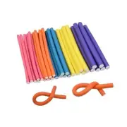 30 Pieces Flexible Hair Curling Rods Soft Foam Curling Rods 9.45 Inch No Heat