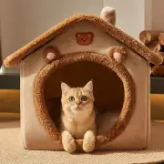 Dog Cat House Kennel Puppy Dog Cat Bed for Small Dogs Winter Warm Plush Nest