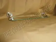 Pottery Barn Harrison Bath Shelf Shower Glass Bathroom Organize Satin Nickel 24"