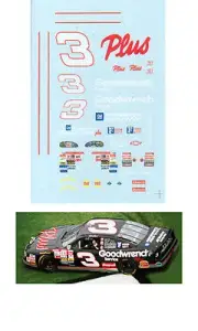 #3 Goodwrench Plus decal 1/64 scale AFX Tyco Lifelike Autoworld