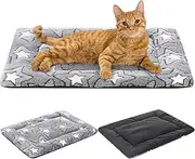 Namalu 2 Pcs Dog Crate Pad Cat Bed Mat Reversible Cool and Warm Soft Pet Sleeping Mat Machine Star Pattern Washable Crate Kennel Pad Bed for Cats Puppy Small Dogs Medium Pet