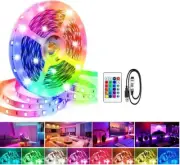 LED Strip Lights 16.4ft, Smart Light with IR Remote Control, RGB Colorful