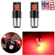 2pcs 1157 LED Red Flashing Strobe Front Turn Signal Lights For Harley Davidson