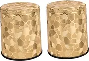 TOYANDONA 2pcs Dice Cup Funny Game Tool Leather Dice Cup Golden Ktv Funny Game