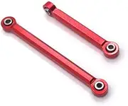 IOIUSKKU Steering Link Rod for 2801 Crawler Steering Linkage Tie Rod Aluminum Alloy Stronger RC Car Accessories Replacement Parts, Red