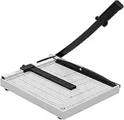 LAMCAN 12 Inch A4 Paper Cutter, Guillotine Paper Cutter, Cutting Board with 12-Sheet Capacity. 12 Inch Paper Trimmer Guillotine, for Craft Paper, Coupons, Labels and Photos (Black)