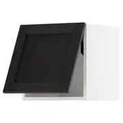 METOD wall cabinet horizontal, white/Lerhyttan black stained, 40x37x40 cm