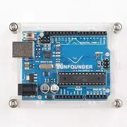 SunFounder Uno R3 Case Enclosure New Transparent Gloss Acrylic Computer Box Compatible with Arduino UNO R3
