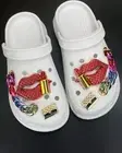 Lip & Chain Set For Fashionable Shoe For (CROCS,CLOGS)