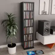 CD Rack Tower 6 Tier Media Album Holder Stand Organiser Cabinet Furniture Black