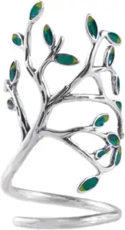 Innovative the Tree of Life Sterling Silver Open Ring for Both Women and Men
