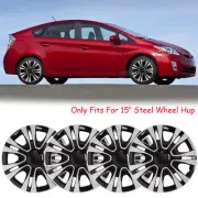 15" 4Pcs Hubcaps Wheel Cover fits R15 Tire Steel Rim For Toyota Prius 2010-2015