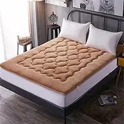 Japanese Futon Floor Mattress，Foldable Tatami Mat Portable Camping Sleeping Pad, Boys Girls Dormitory Thicken Mattress, Roll Up Floor Bed for Adults Child(Yellow,100x200cm)