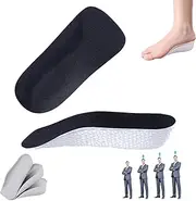 [Generic] Insoles - Orthopedic High Pads Height Increase Insoles - Arch Support Insoles for Plantar Fasciitis, Flat Feet, Over-Pronation, Achilles Tendonitis, Foot Pain Relief (Black, 1.0 inch)