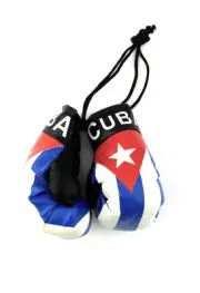 Mini Red Boxing Gloves for Rear View Mirror or Backpack Keychain Decor