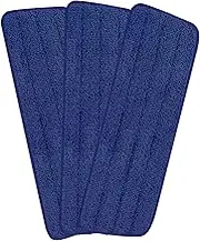 Set of 3 Microfiber Spray Mop Replacement Heads for Wet/Dry Mops Reusable Replacement Refills Fits for Bona Floor Care System (Darkblue Mop Pads)