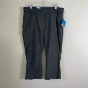 NEW Columbia Womens XL Gray Capri Cargo Pants Omni-Wick Omni-Shade Outdoors