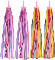 WHAMVOX Handlebar Tassels for Bike Streamers Kit Pink Fringe Kids Scooter Tassels Bike Toy Accessory