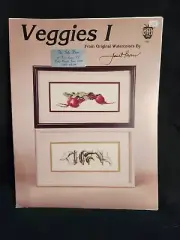 Veggies I Cross Stitch Charts Beets Okra #571 Janet Powers