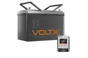 VoltX 12V 100Ah Lithium Battery + 30A DC to DC LiFePO4 Battery Charger Bluetooth