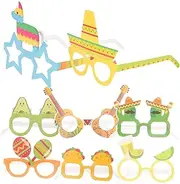 DEARMAMY 8pcs Mexican Parties Eyewear Carnival Party Glasses Carnival Costume Accessories