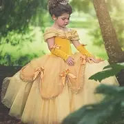 Kids Girls' Party Dress Solid Color Short Sleeve Performance Pegeant Ruched Patchwork Princess Costume Polyester Maxi Party Dress Swing Dress Summer Spring 3-1