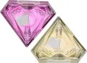 LOORGVEL 2Pcs Diamond Shaped False Eyelash Storage Box Transparent Organizer for Easy Viewing and Secure Storage Lightweight Travel Friendly Eyelash Packing Boxes