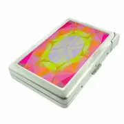 Abstract Art Em21 Cigarette Case with Built in Lighter Metal Wallet