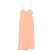 [Olivia Von Halle] Olivia Von Halle Silk Slip Dress XS ORANGE