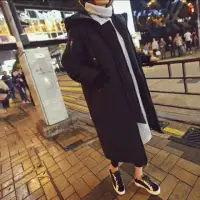 在飛比找momo購物網優惠-【AS 梨卡】韓國製兩款任選長款羽絨棉大衣羊毛呢大衣外套
