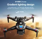 V188 Brushless Drone 8K Dual Camera Optical Flow Positioning Folding RC Airplane