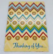 Get Well Card “Thinking Of You As I Often Do” Abstract Geometric Floral Art P4