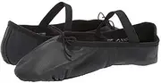 [Leo] Women's Ballet Russe Leather Full Sole Ballet Dance Shoe/Slipper