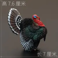 在飛比找ETMall東森購物網優惠-兒童仿真實心火雞動物玩具模型 動物園玩具圣誕火雞 吐綬雞七面