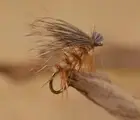 12 Flies -Elk Hair Caddis Tan Body Dry Fly - Mustad Signature Fly Fishing Hooks